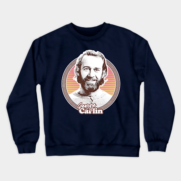 George Carlin // 1970s Style Retro Fan Art Crewneck Sweatshirt by DankFutura